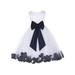 Ekidsbridal White Tulle Rose Petals Flower Girl Dresses Junior Bridesmaid Communion Christening Baptism Father Daughter Dance Recital Gown 302T 16