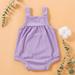 Aayomet Baby Bodysuit Baby Bodysuit Baby Bodysuit Solid 2-Pack Unisex Onsies Cotton Boy Girl Undershirt Outfit 0-24 Months Purple 6-9 Months