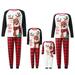 Xingqing Matching Christmas Pajamas for Family Elk Print Long Sleeve Tops and Plaid Pant for Parent-Child Black RedKid-13-14 Years