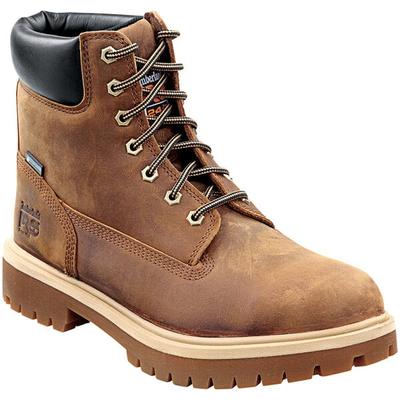 Timberland PRO 6" Direct Attach Men's Size 15 Medium Width Earth Bandit Brown Steel Toe Non-Slip Leather Boot STMA41PY