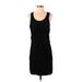 Design History Casual Dress - Shift Scoop Neck Sleeveless: Black Print Dresses - Women's Size X-Small