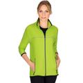 Trainingsjacke TRIGEMA "TRIGEMA Praktische Sportjacke aus Microfaser" Gr. XXXL, gelb (lemon) Damen Jacken Übergangsjacken