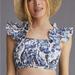 Anthropologie Tops | Anthropology Crop Top | Color: Blue/White | Size: M