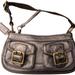 Coach Bags | Coach Metallic Grey Leather Clutch Bag | Color: Gray | Size: Os