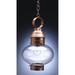 Northeast Lantern Onion 17 Inch Tall 1 Light Outdoor Hanging Lantern - 2042-AB-MED-CLR