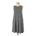 Ann Taylor LOFT Casual Dress - A-Line Crew Neck Sleeveless: Black Dresses - Women's Size Small