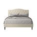 Cecilia King Button Tufted Upholstered Platform Bed in Beige - CasePiece USA C80085-721
