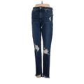 Joe's Jeans Jeans - High Rise Skinny Leg Denim: Blue Bottoms - Women's Size 25 - Dark Wash