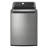 LG 5.5 Cu.Ft. Mega Capacity Smart Wi-Fi Enabled Top Load Washer w/ Turbowash3d Technology, Steel in Gray | 44.5 H x 27 W x 28.375 D in | Wayfair