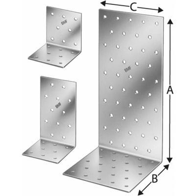 Simpson Winkelverbinder aus Lochblechen 100 x 200 x 100 x 2,5 mm, Stahl verzinkt Image