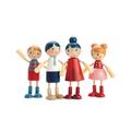 Puppenhaus-Familie Familie Doll 4-Teilig Aus Holz