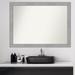 Latitude Run® Vista Brushed Nickel 22.25 in. x 28.25 in. Bathroom Vanity Non-Beveled Wall Mirror Plastic | 31.25 H x 42.25 W in | Wayfair