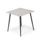 Petite table basse de jardin en acier gris