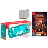 Nintendo Switch Lite 32GB Handheld Video Game Console in Turquoise with Minecraft Dungeons Hero Edition Game Bundle