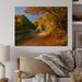 Mill Pines Dunajec River Gorge In Autumn - Traditional Wall Art Decor - Natural Pine in Brown/Green/Orange | 8 H x 12 W x 1 D in | Wayfair