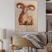 August Grove® Portrait of Wild Ram w/ Mighty Horns II - Unframed Graphic Art on Wood in Brown | 12 H x 8 W x 1 D in | Wayfair