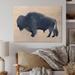 Union Rustic Navy Blue Bison Silhouette - Unframed Painting on Wood in Blue/Brown | 8 H x 12 W x 1 D in | Wayfair 308D95458497440CA87D6B30DF3A6887