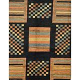 Ahgly Company Machine Washable Indoor Rectangle Abstract Bronze Brown Area Rugs 8 x 12