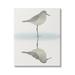 Stupell Industries Soothing Sandpiper Bird Standing Ocean Shoreline Reflection Graphic Art Gallery Wrapped Canvas Print Wall Art Design by Ziwei Li