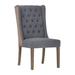 Abel Two-Toned Performance Linen Wingback Dining Chair