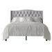 CraftPorch Glam Velvet Crystal Button Tufted Upholstered Platform Bed