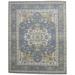 Blue Wool Rug 8 X 10 Persian Hand Knotted Heriz Oriental Large Carpet