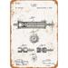 10 x 14 METAL SIGN - 1890 Syringe Patent - Vintage Rusty Look