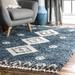 nuLOOM Rogue Modern Shag Accent Rug 2 x 3 Blue