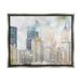 Stupell Industries Layered Pastel Cityscape Buildings City Skyline Architecture Graphic Art Luster Gray Floating Framed Canvas Print Wall Art Design by Marcus Prime