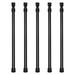 5 Pack Cupboard Tensions Rod Spring Curtain Rod (Black)