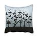 WinHome Decorative Pillowcases Graveyard Fantasy Halloween Art Throw Pillow Covers Cases Cushion Cover Case Sofa 18x18 Inches Two Side