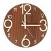 Willstar Luminous Wall Clock 12 Inch Retro Vintage Silent Wooden Clock Battery Operated for Living Room Bedroom Kitchen Office