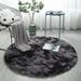 80/100/120/160/200cm Area Rug Fluffy Colorful Shag Round Area Rug Plush Carpet Kids Girls Living Rooms Bedroom Decors Multicolor