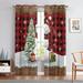 Yipa Xmas Thermal Insulated Blackout Window Treatments Grommet Window Curtain Room Darkening Curtain Eeylet Ring Top Window Drapes Style E 52x72in-2PCS