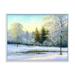 Designart Green Trees In Beautiful Winter Snow Landscape Traditional Framed Canvas Wall Art Print