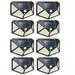 Solar Outdoor Lights Solar Powered Motion Sensor Lights 100 LEDs Outdoor Waterproof Wall Light Night Light with 3 Modes with 270Â° Wide Angle for Garden Patio Yard Deck Garage Fence - 8 Pack