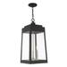 3 Light Outdoor Pendant Lantern in Mid Century Modern Style 10.5 inches Wide By 24.5 inches High-Black Finish Bailey Street Home 218-Bel-3110498