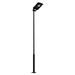 Fleck 124" High Black Solar Dusk-to-Dawn LED Area Parking Light