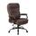 Boss Office Products Bomber Brown Contemporary Ergonomic Adjustable Height Swivel Upholstered Executive Chair in Black | B991-BB