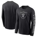 Men's Nike Black Las Vegas Raiders RFLCTV Name and Logo T-Shirt