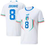 Youth Puma Jorginho White Italy National Team 2022/23 Away Replica Player Jersey