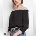 Brandy Melville Tops | Brandy Off The Shoulder Black Maura Top | Color: Black | Size: Xs