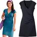 Athleta Dresses | Athleta Nectar Black Faux Wrap Dress | Color: Black | Size: Xs