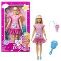Barbie-Puppe, Meine erste blonden Haaren, Accessoires, Schuhe, Bürste und mehr, Soft-Touch-Körper, Puppe enthalten, Geschenk für Kinder ab 3 Jahren,HLL19