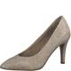 Tamaris Damen Klassische Pumps, Frauen Absatzschuhe,TOUCHit-Fußbett,Absatzschuhe,high Heels,Heels,hochhackige Schuhe,LT.Gold Glam,41 EU