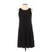 Ann Taylor LOFT Casual Dress - A-Line: Black Solid Dresses - Women's Size X-Small