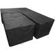 Woodside Black L Shape Outdoor Dining Patio Set Cover Medium Right Side Long