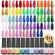 ROSALIND 40 Pieces Gel UV Nail Polish Shellac Colour Gel Set 36 Colours UV Varnish Soak Off Nail Polish Set for Nail Design