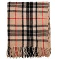 I LUV LTD Highland Scottish Wool Blanket Tartan Throw Thomson Camel Large Sofa Throw 175cm x 157 cm (69" x 62") Plaid Outdoor Blanket Picnic Blankets Throws for Sofas