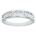 Elegano 9ct White Gold Women’s Ring – Channel Set Cubic Zirconia Eternity Ring Size M